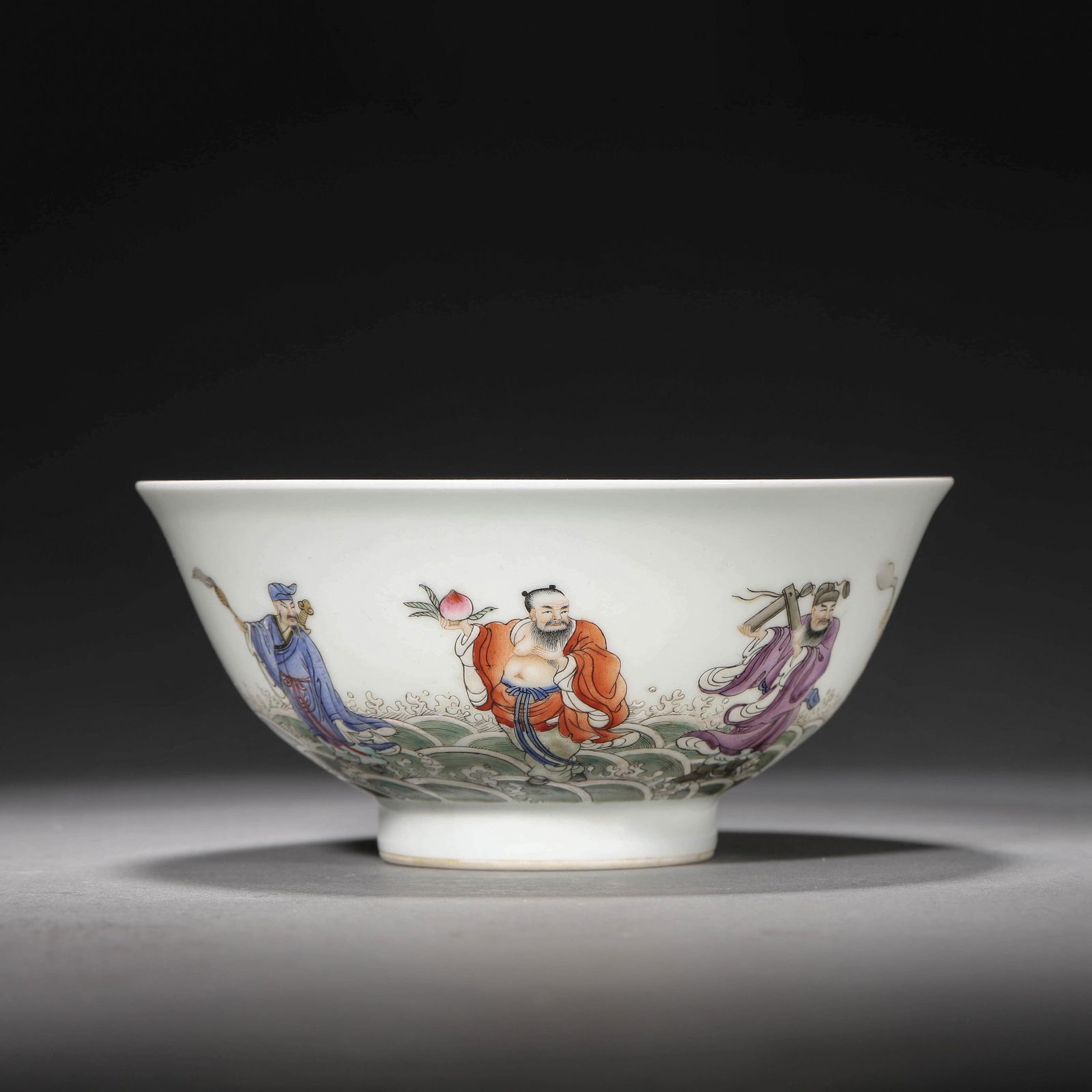 Famille Rose Eight Immortals Bowl (1 of 6)