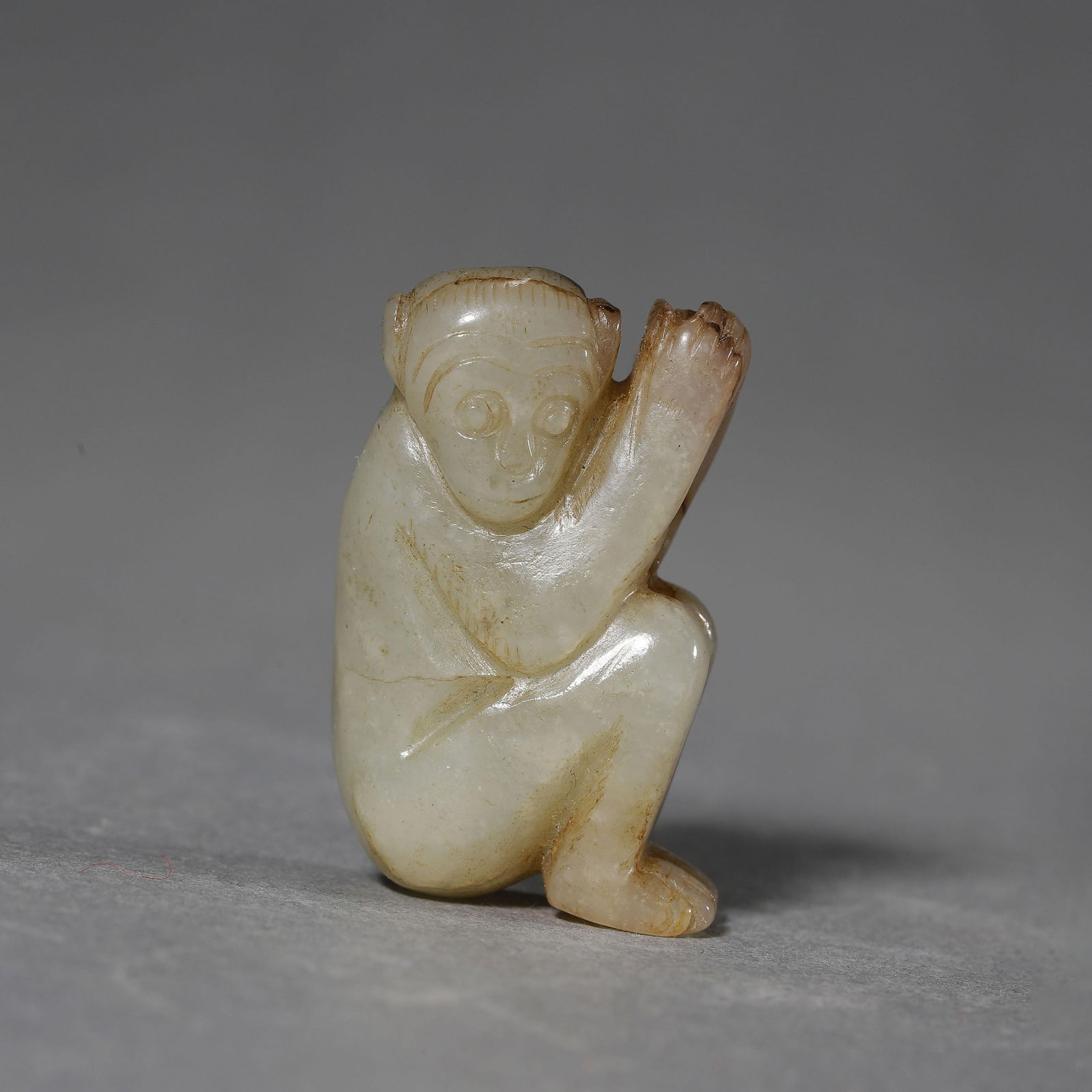 Carved Jade Monkey Ornament (1 of 3)
