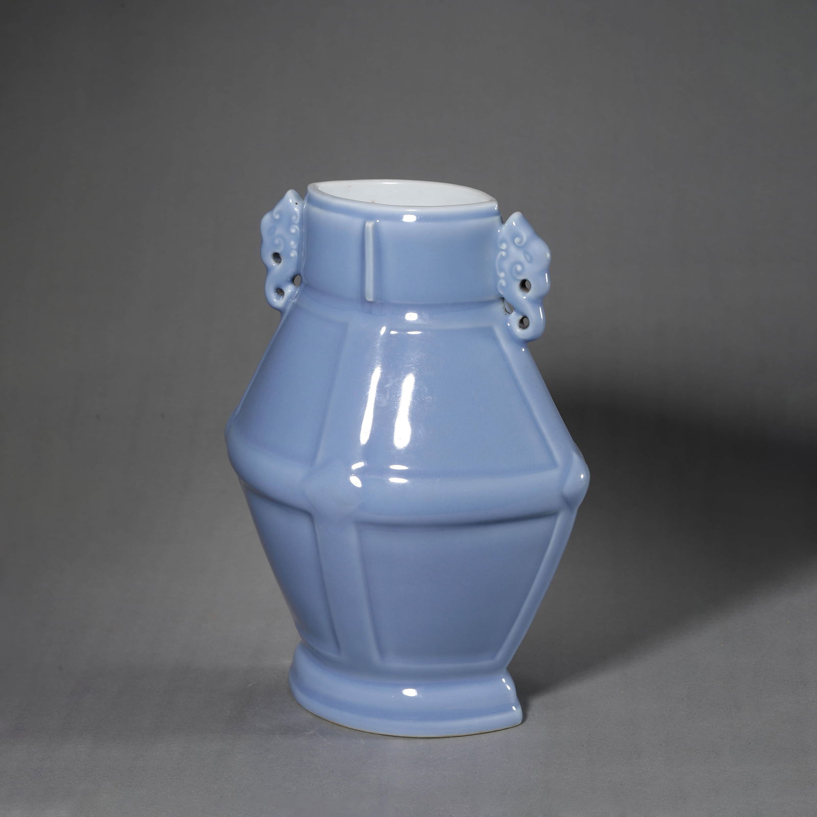 Blue Glaze Double-Eared Vase (1 of 6)