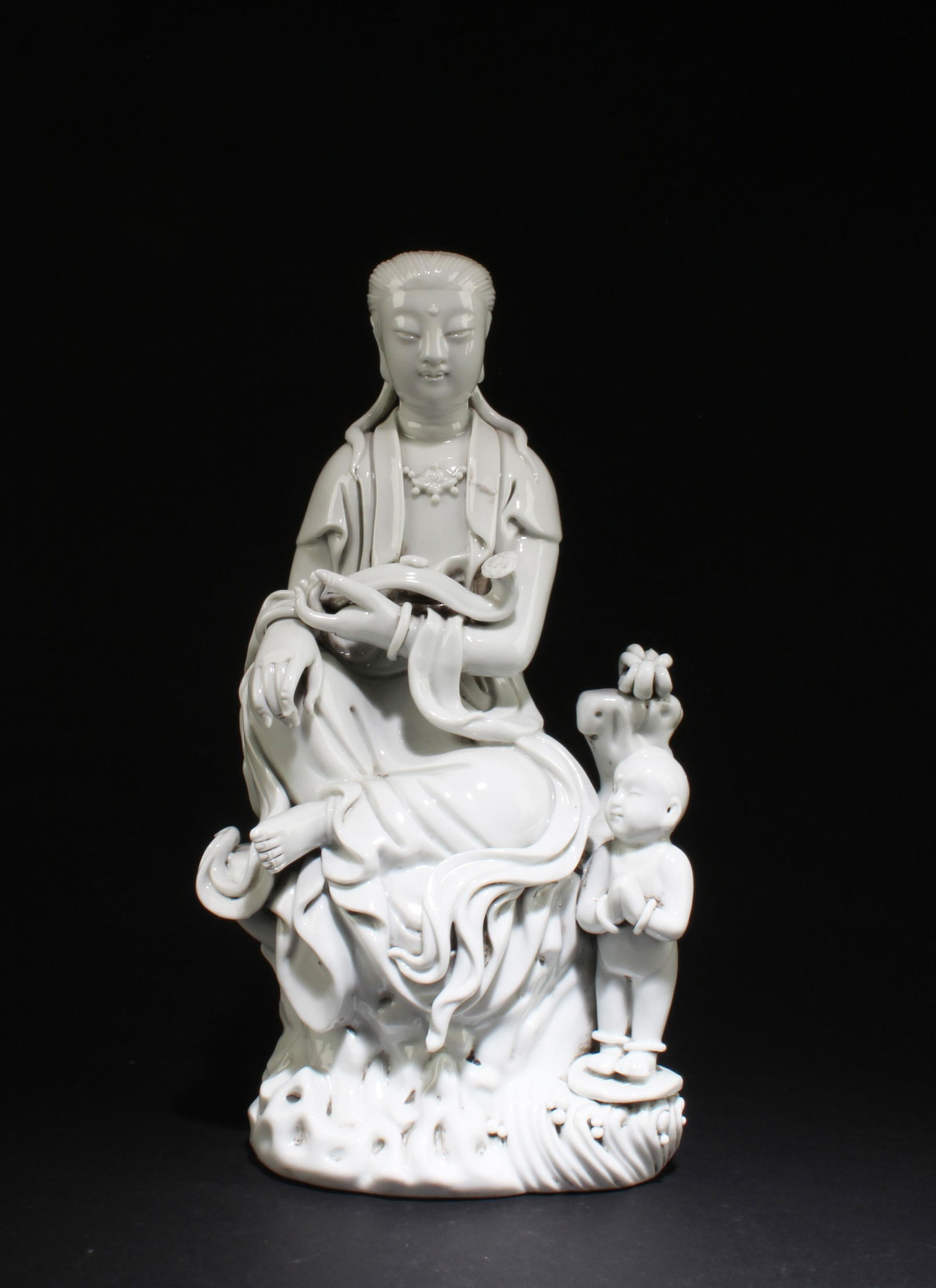 Chinese Blanc De Chinese Bodhisattva Statue (1 of 8)