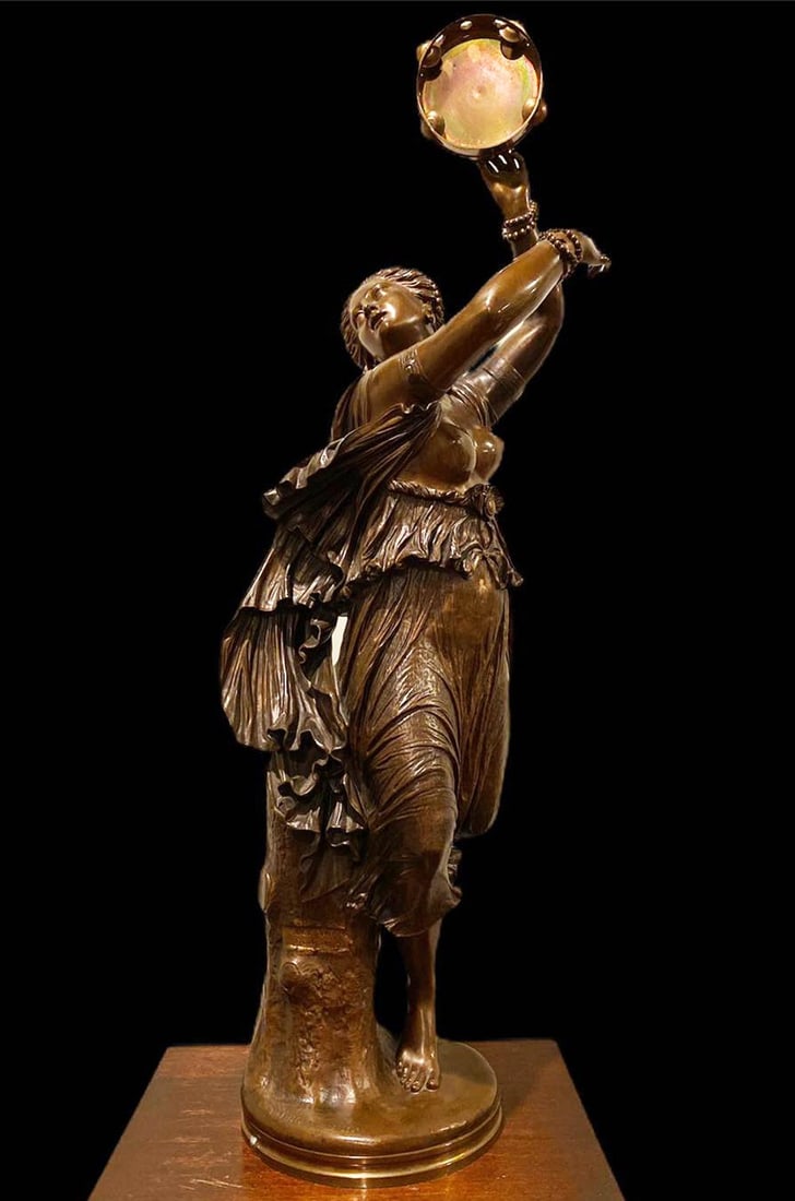 Signed, A Female Dancer Statue - 2