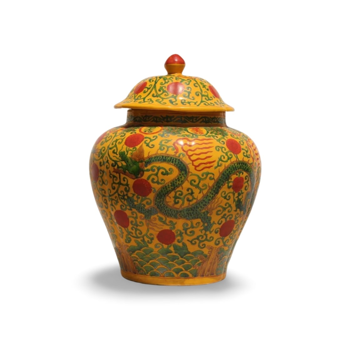 A Multi-Colored Jar with Lid - 3