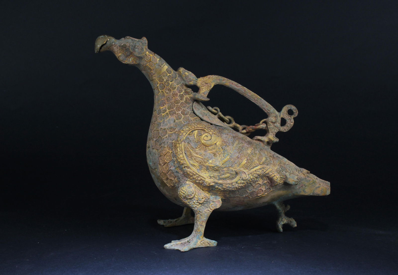 Chinese Bronze Mythical Beast Teapot (1 of 7)