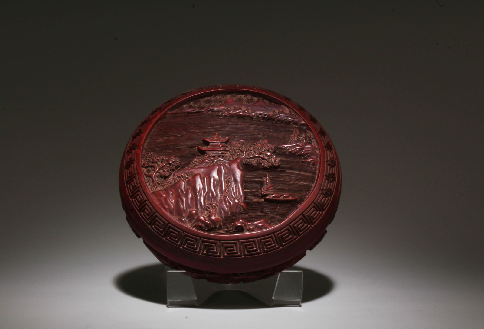 A Cinnabar Container with Lid (1 of 6)