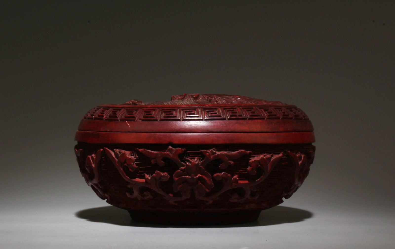 A Cinnabar Container with Lid - 2