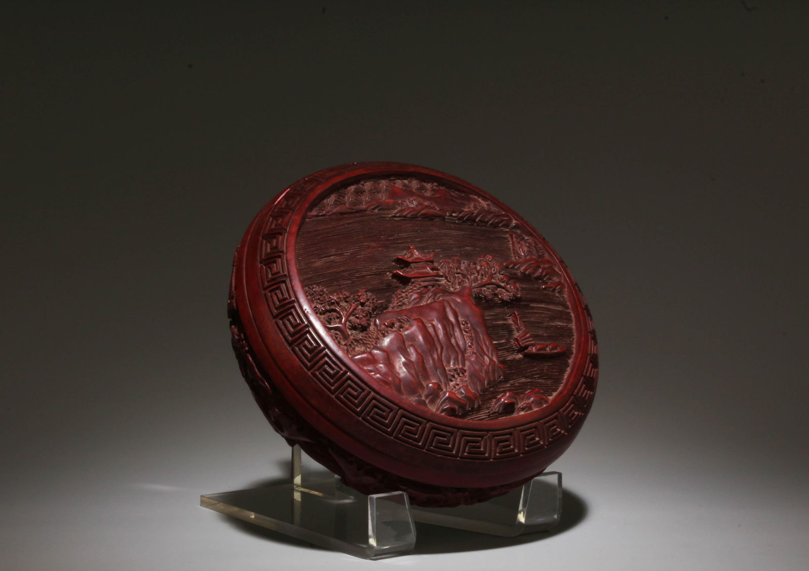 A Cinnabar Container with Lid - 4