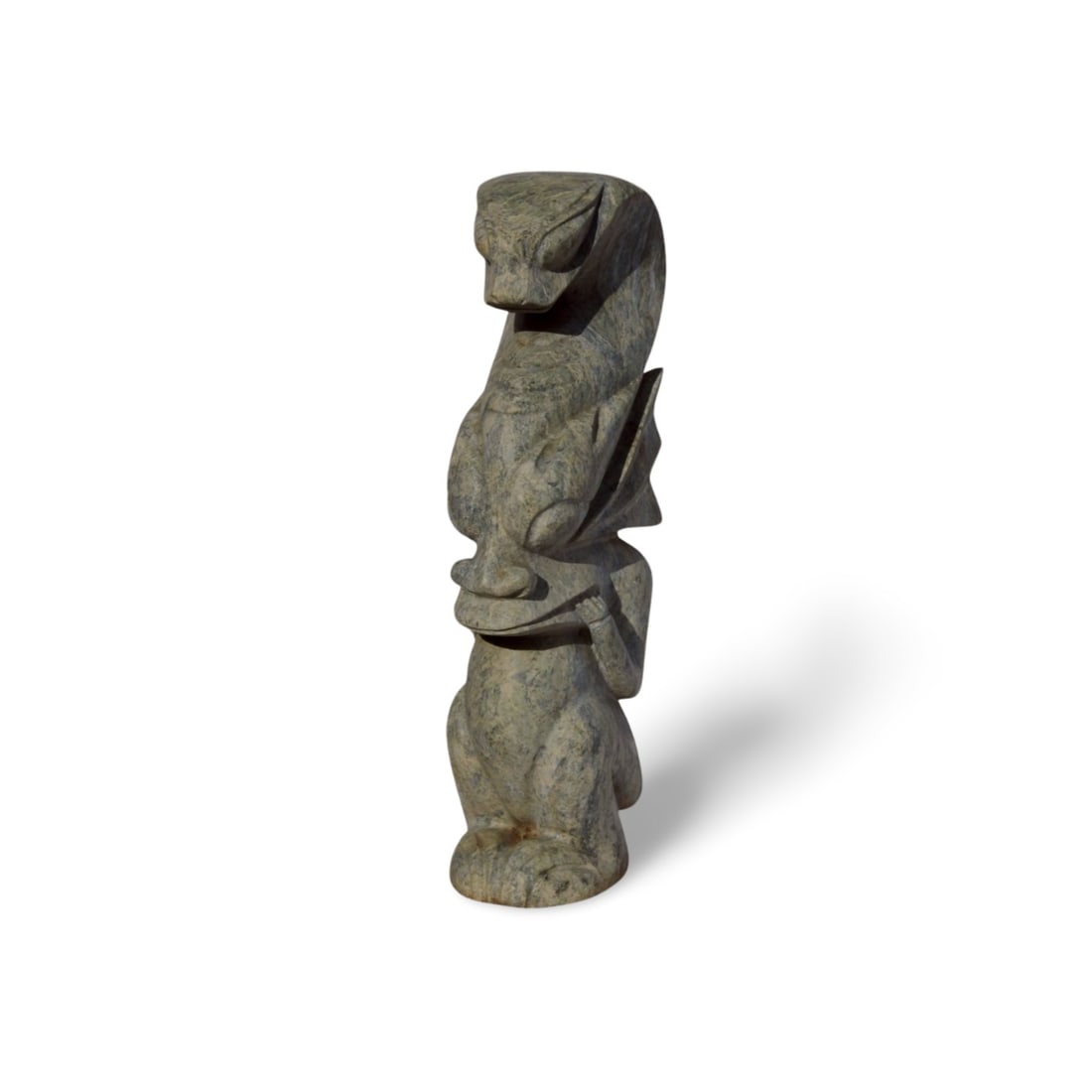 A Big and Heavy Jade Statue: A Big and Heavy Jade Statue. Dimension: 7.25" x 29".