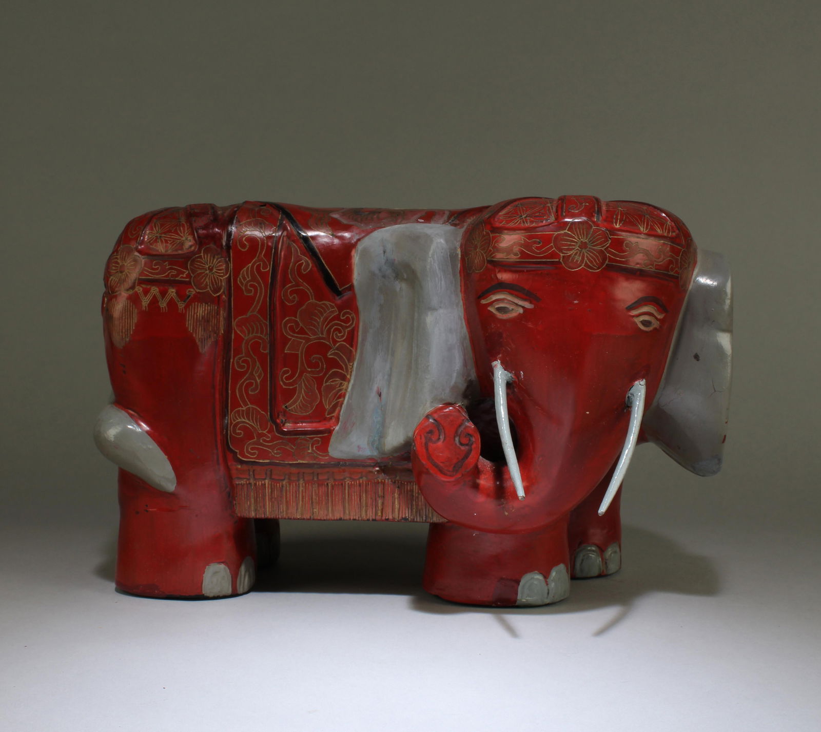 A Lacquer Elephant Statue (1 of 6)