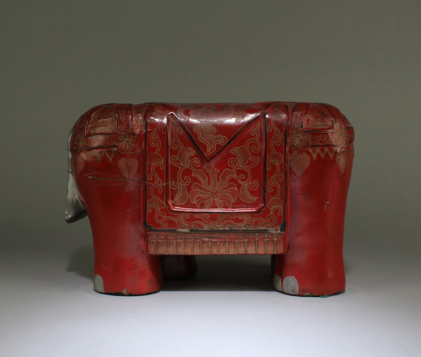 A Lacquer Elephant Statue - 3
