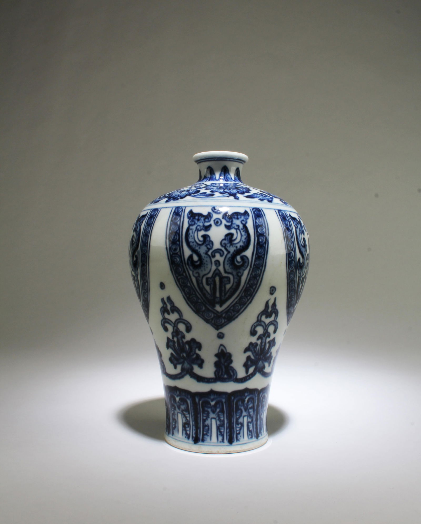 A Blue & White Porcelain Meiping Vase (1 of 6)