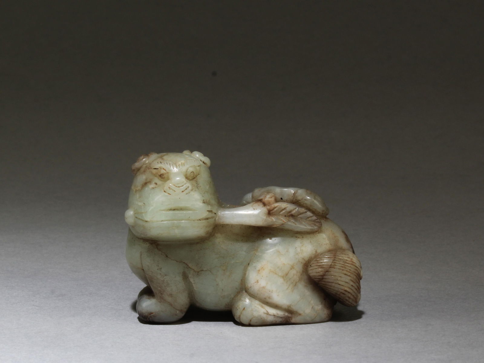 Chinese Carved Jade Mythical Beast Ornament (1 of 6)