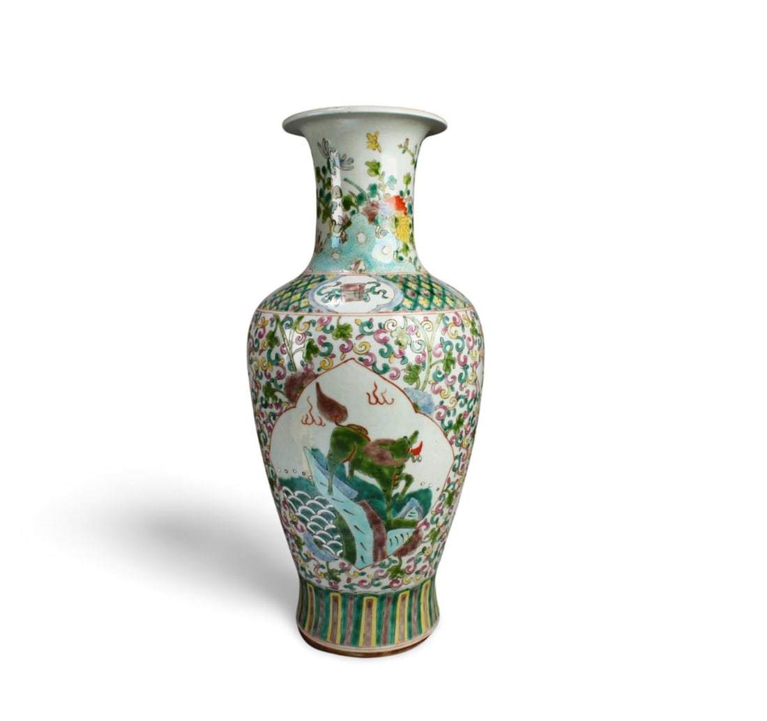 Chinese Famille Verte Porcelain Vase (1 of 5)