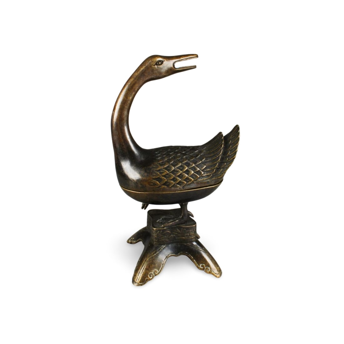 A Bronze Duck Shaped Container (1 of 4)