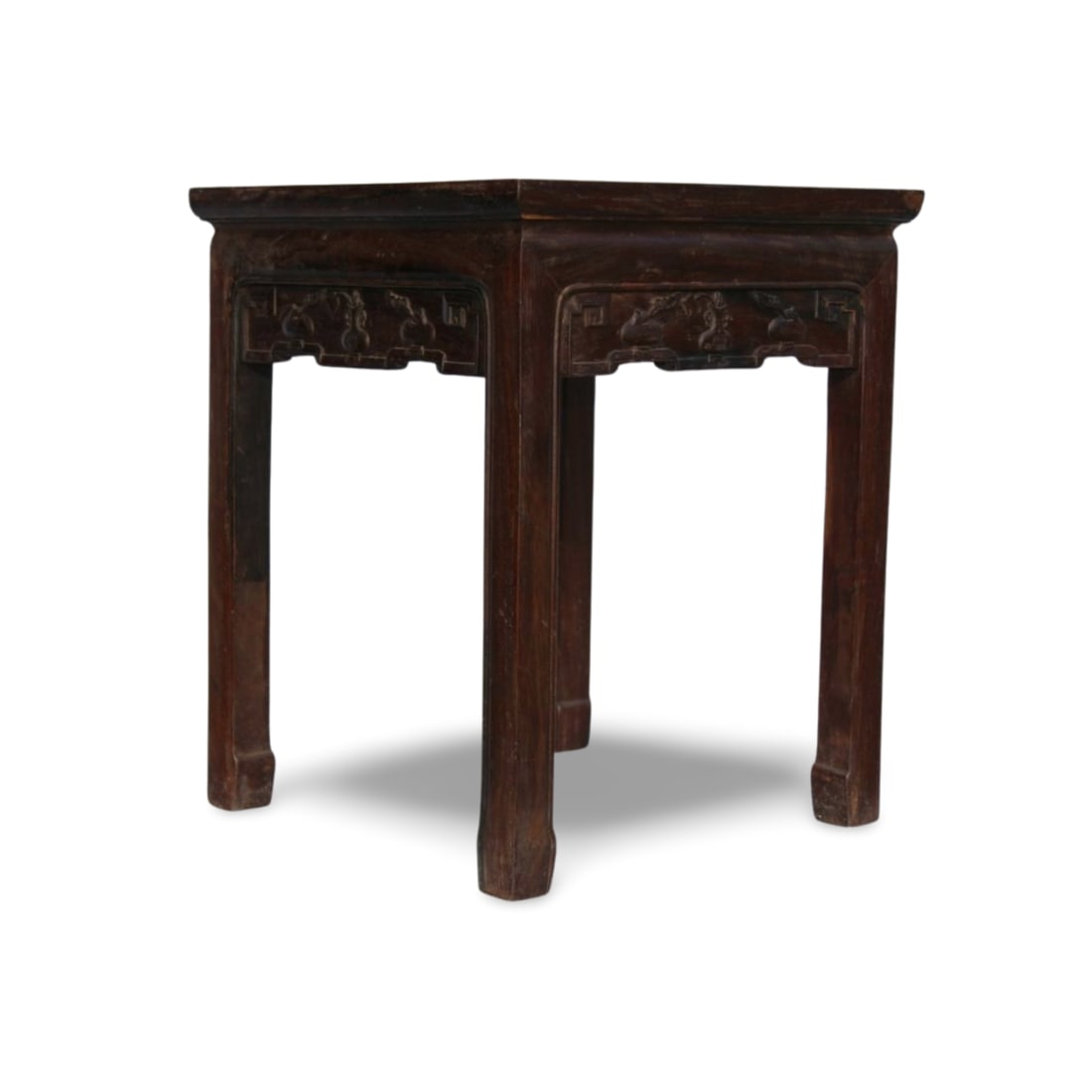A Hardwood Square Side Table - 2