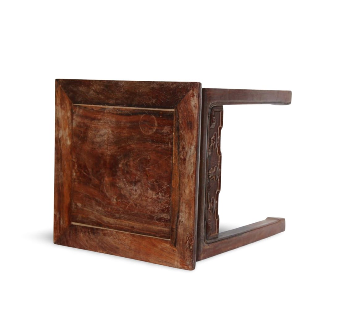 A Hardwood Square Side Table - 6