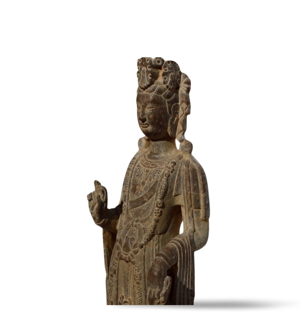 A Stone Buddhist Statue - 4