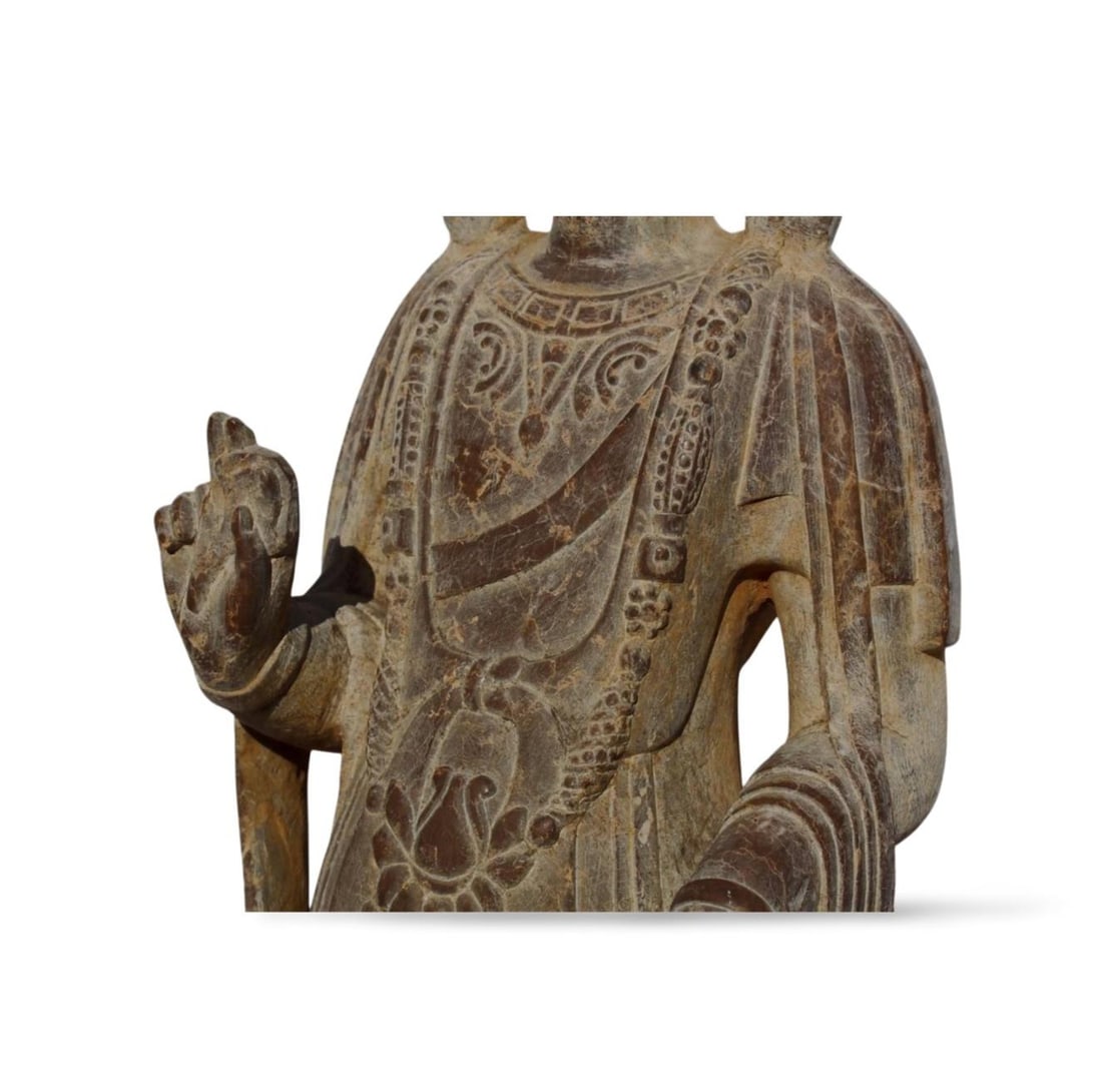 A Stone Buddhist Statue - 8