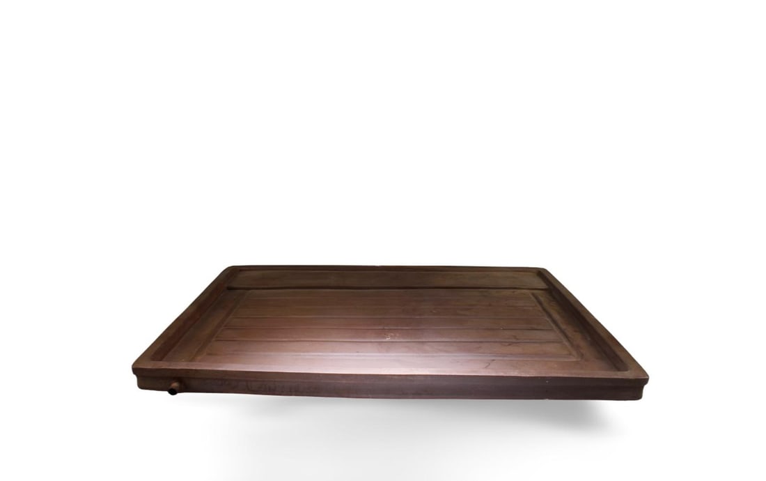 Chinese Zisha Tea Tray: Chinese Zisha Tea Tray. Length: 20" Height: 14.75"