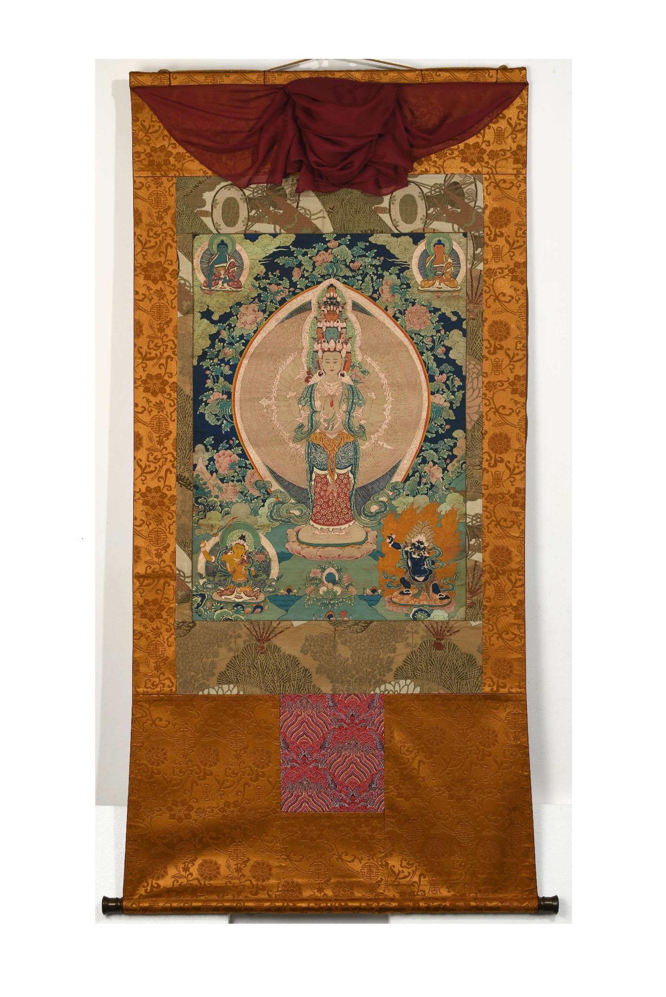 A Thangka Depicting Thousand-Armed Avalokiteshvara (1 of 9)