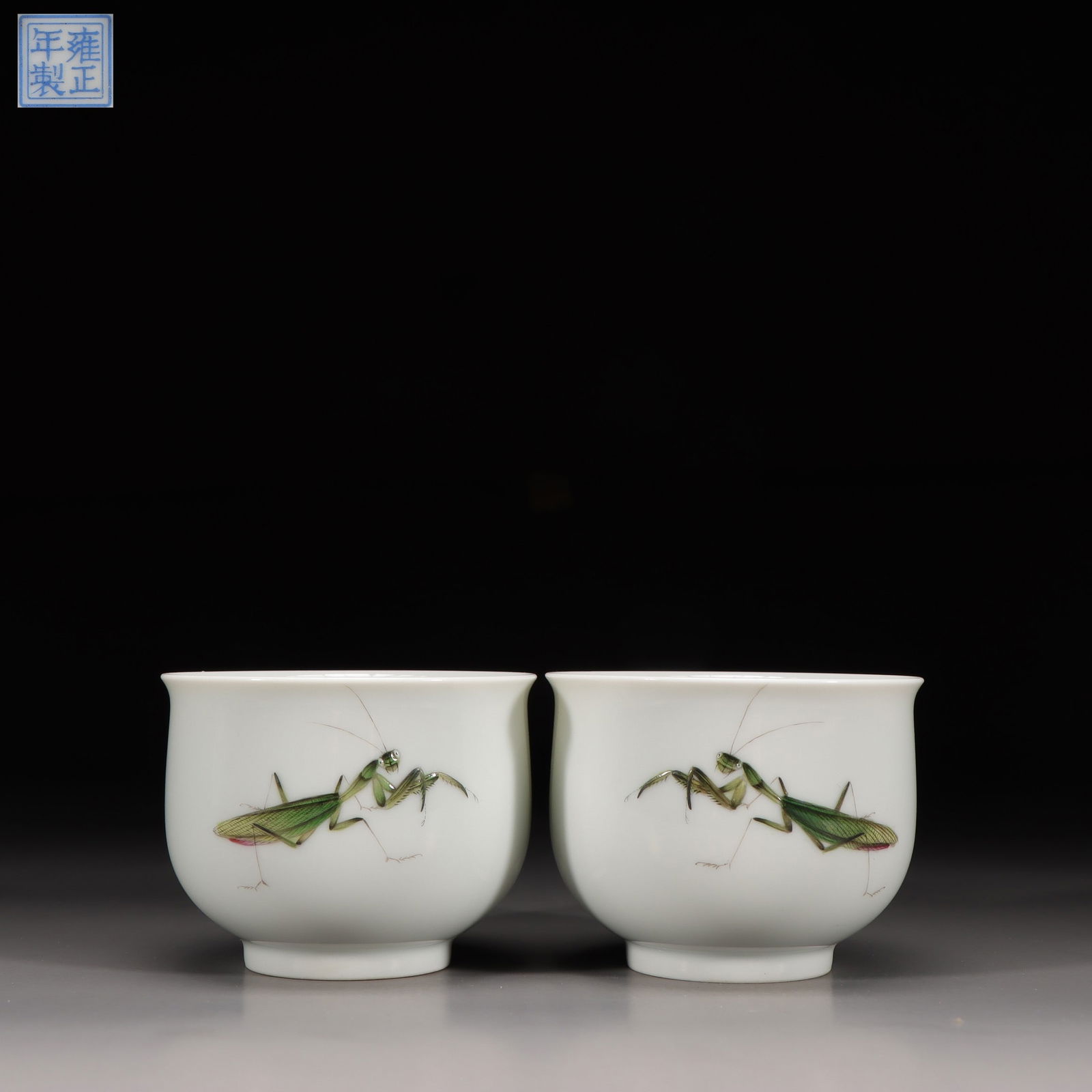 A Fencai Enamel Cup: A Fencai Enamel Cup. Height: 1.97 in; Diameter: 2.48 in; Weight: 0.139 lb.