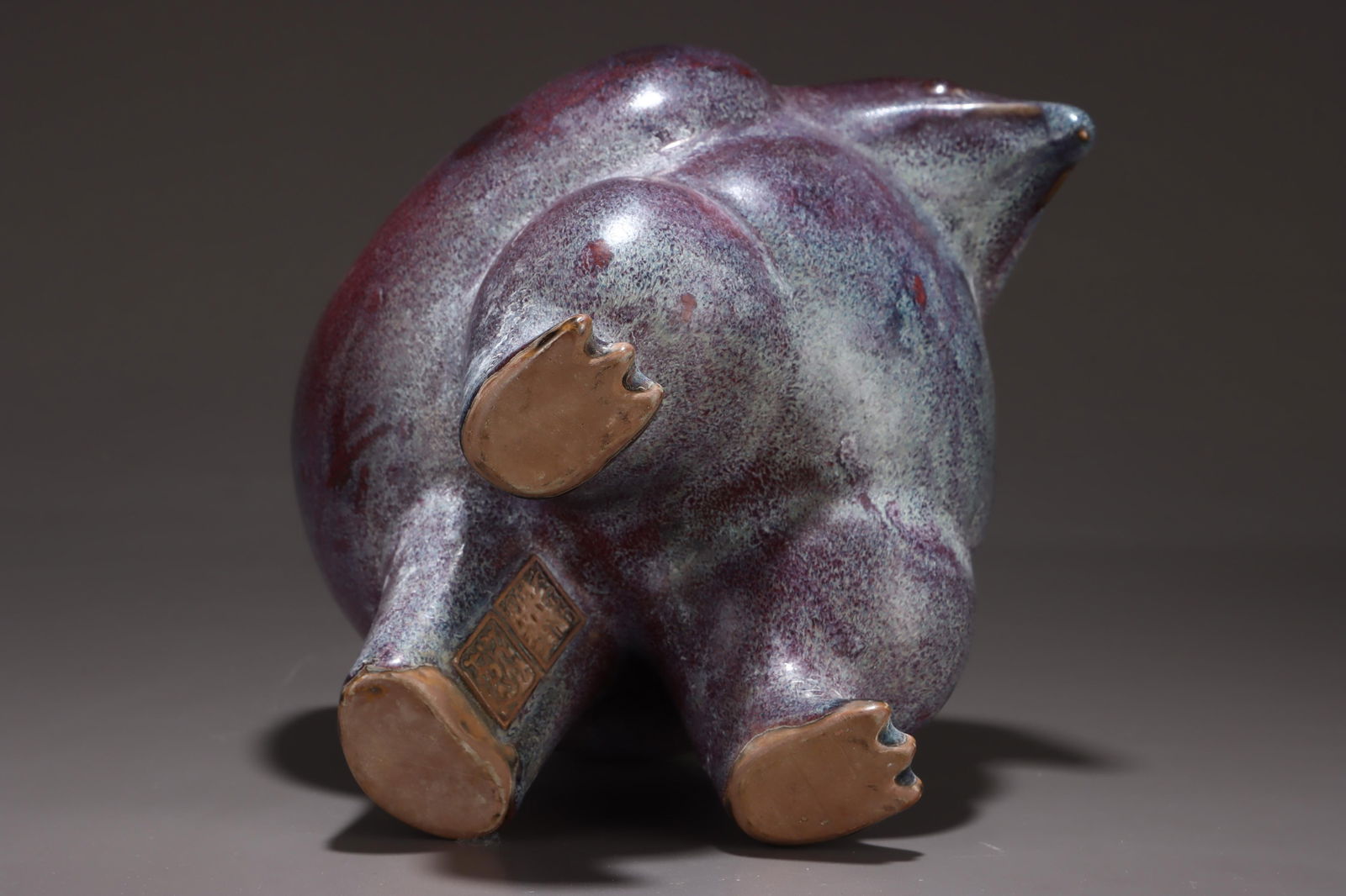 A Jun Ware Purple Glazed Eagle-Form Zun - 8