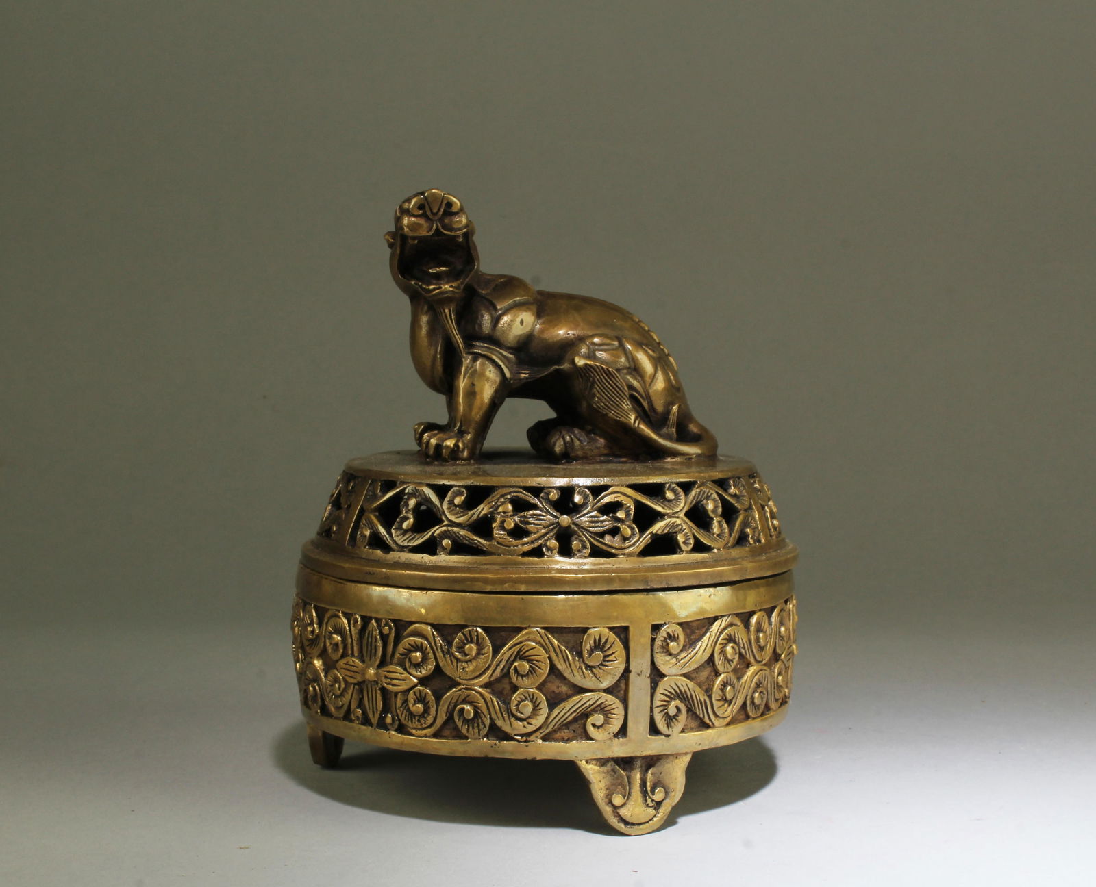 A Bronze Censer: A Bronze Censer with lid. 'XuanDe' mark. Height: 7" Diameter: 6"