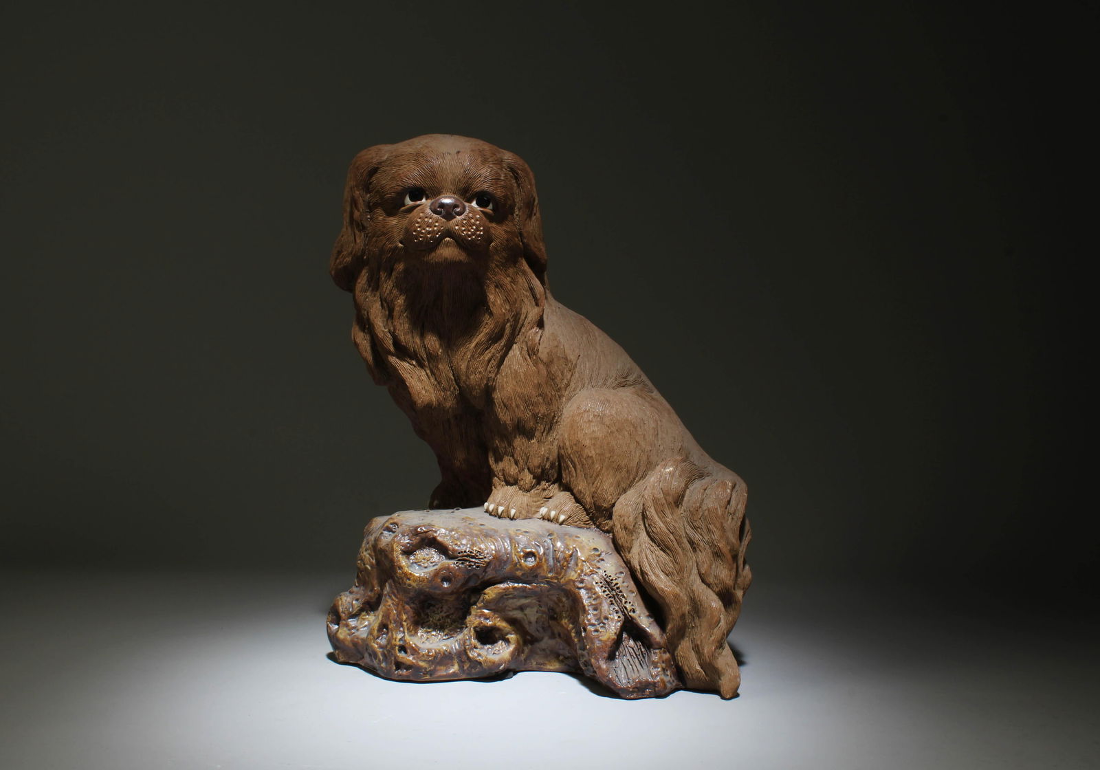 A Shiwan Pottery Dog Figure Statue (1 of 8)