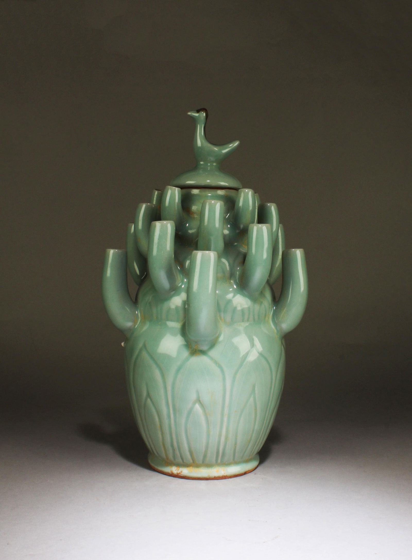 Chinese Glazed 'Multi-mouth' Vase (1 of 7)