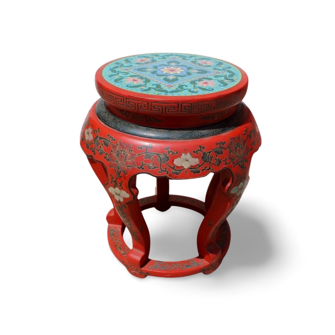 A Laquer Ware Stool - 3
