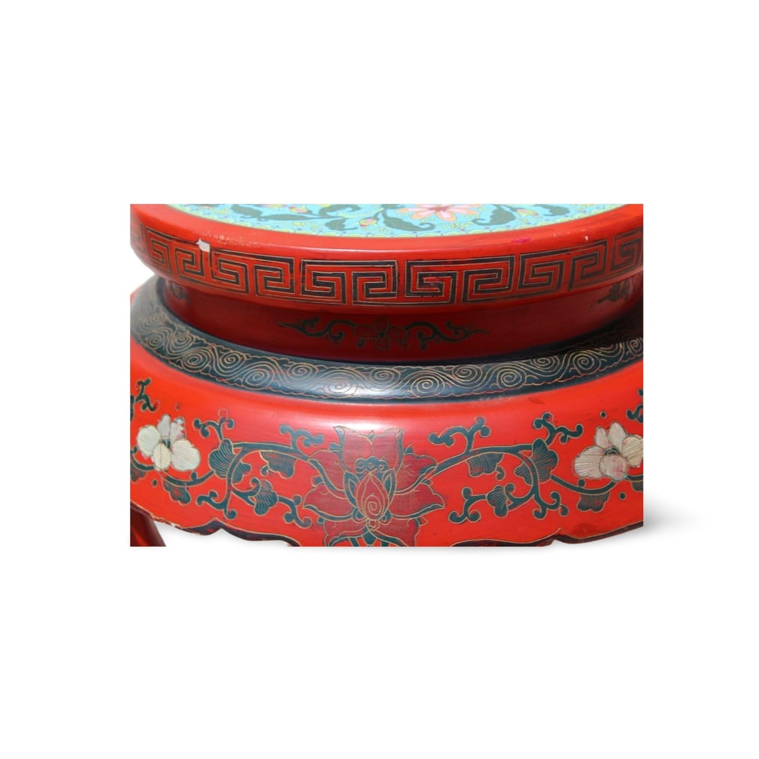 A Laquer Ware Stool - 5
