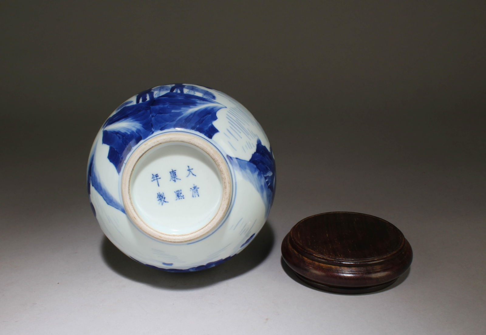 A Blue and White Vase with Stand - 5