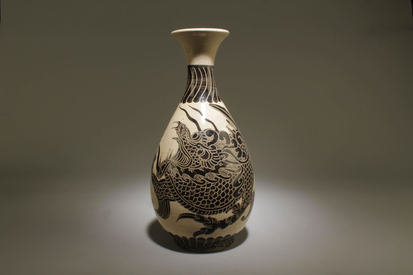 A Cizhou Vase: A Cizhou Vase. Dimension: 5.5" x 12".
