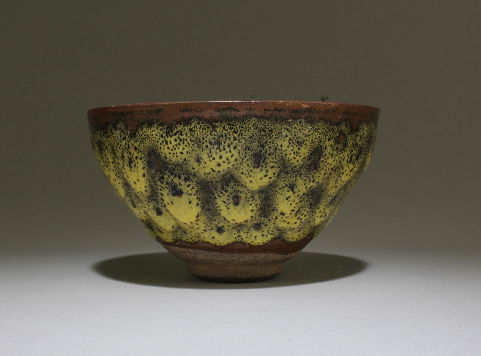 A JianYao Bowl: A JianYao Bowl. 'GongYu' mark at base. Diameter: 5" Height: 2.7"