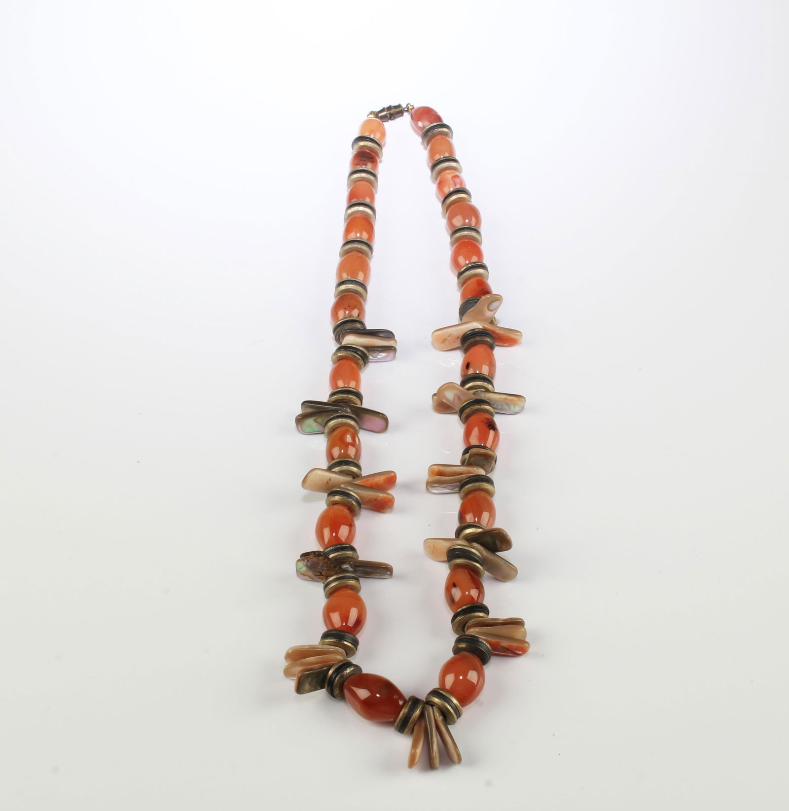 An Amber Necklace: An Amber Necklace. Length: 0.5" (per bead). Length: 11"