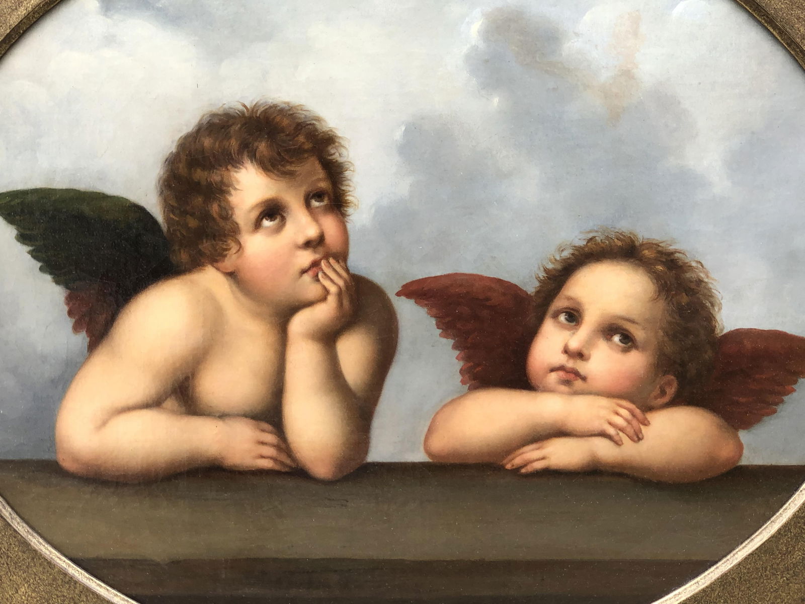 A Framed Oil Painting: A Framed Oil Painting. Length: 26.5" Height: 22.75" (Frame)