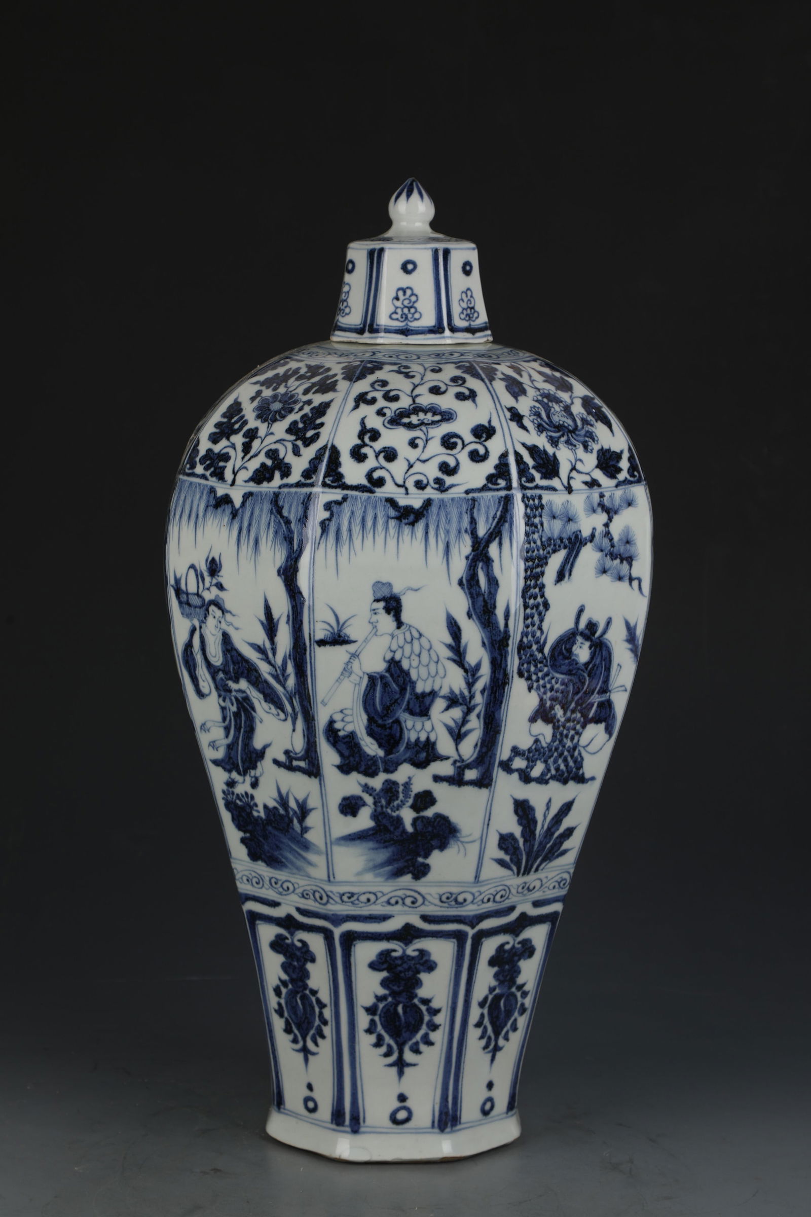 A Blue & White Porcelain Meiping Vase (1 of 8)