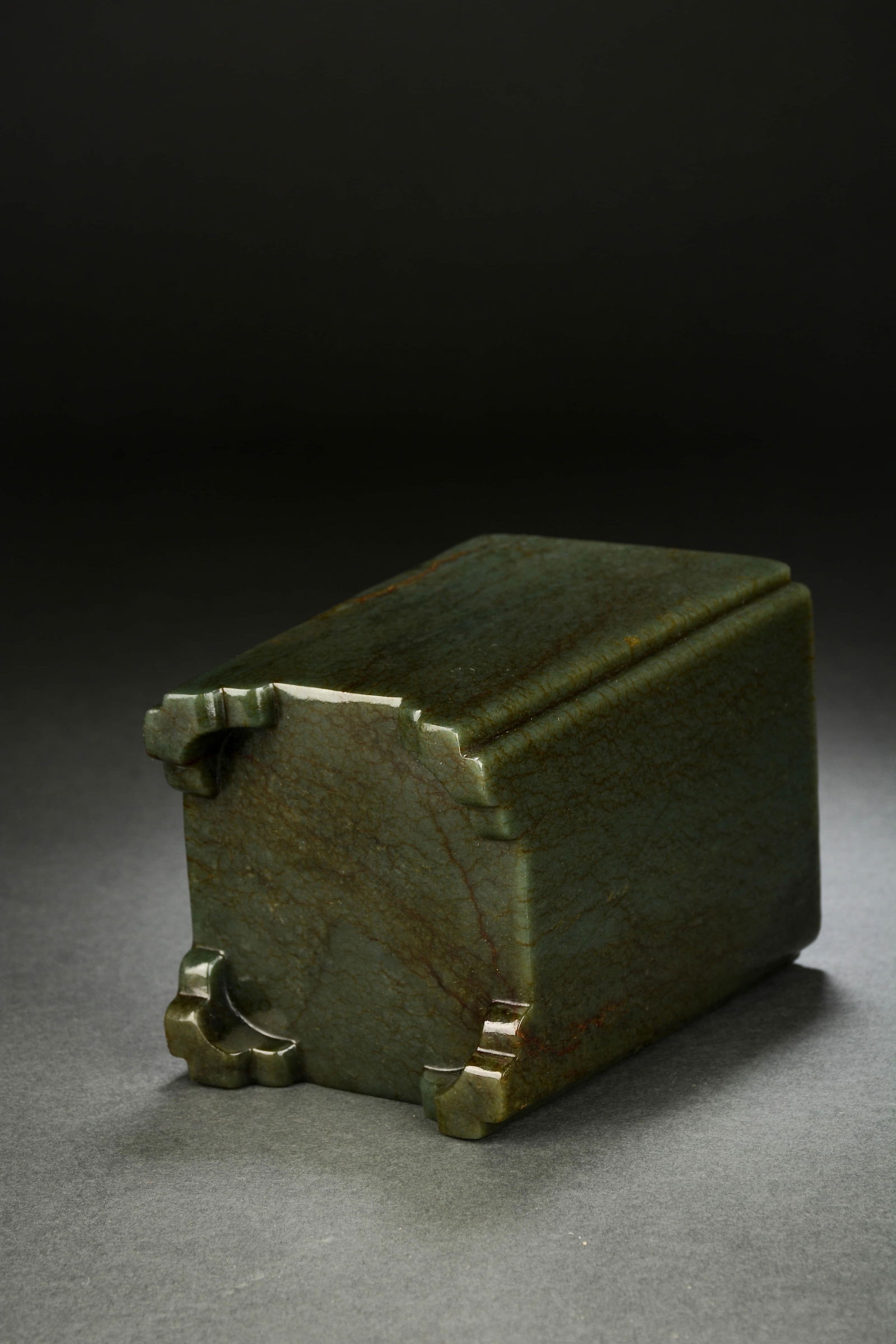 Jasper Jade Brush Pot - 8