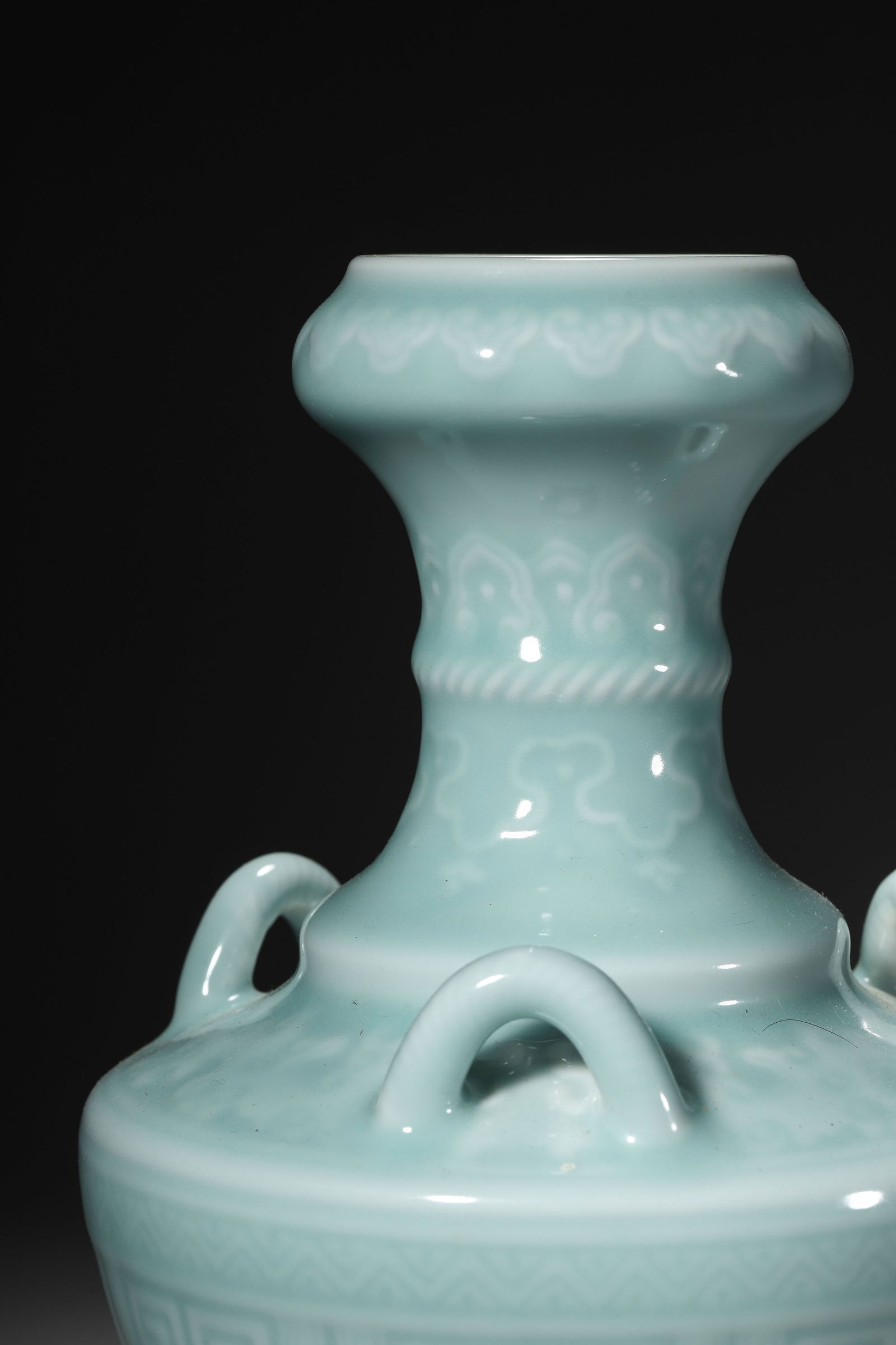 Celadon Glazed Appreciation Vase - 4