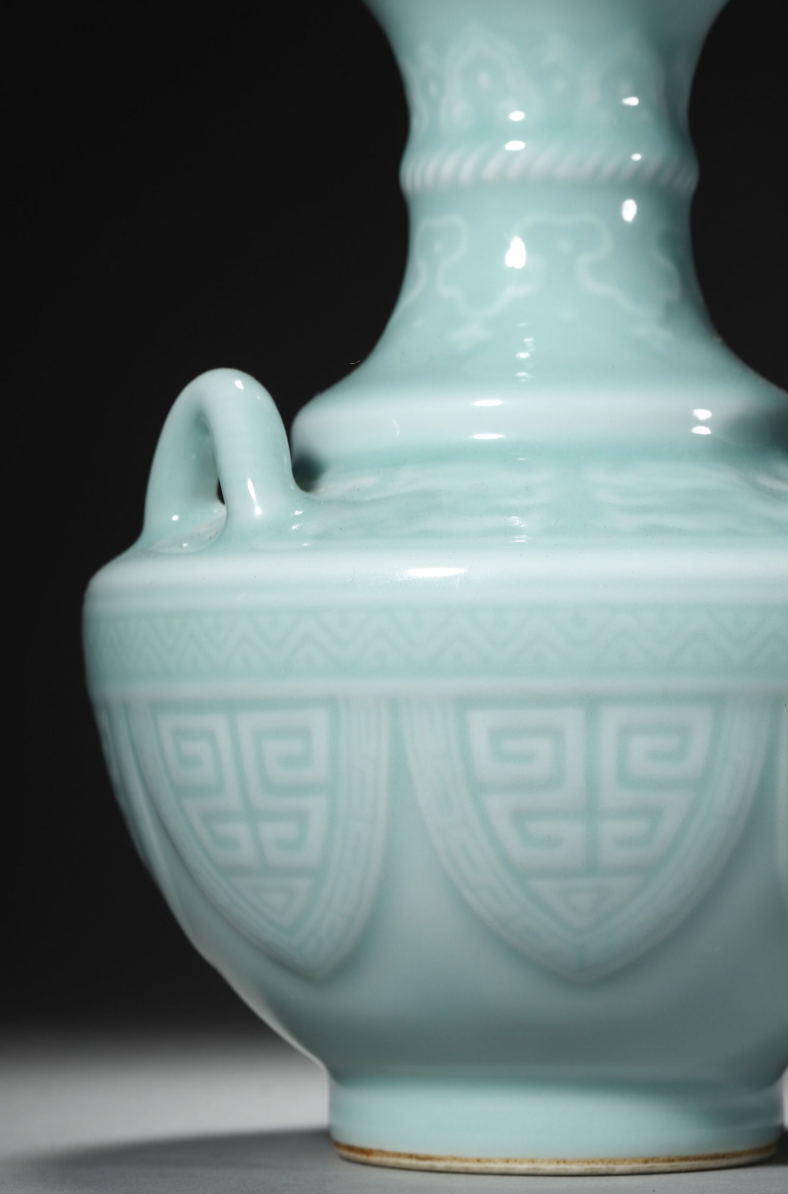 Celadon Glazed Appreciation Vase - 5