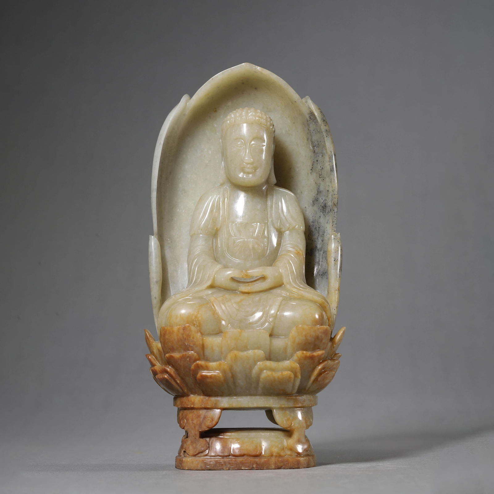 Carved Jade Statue: Carved Jade Statue. Length:3.74", Width:2.56", Height:7.87"