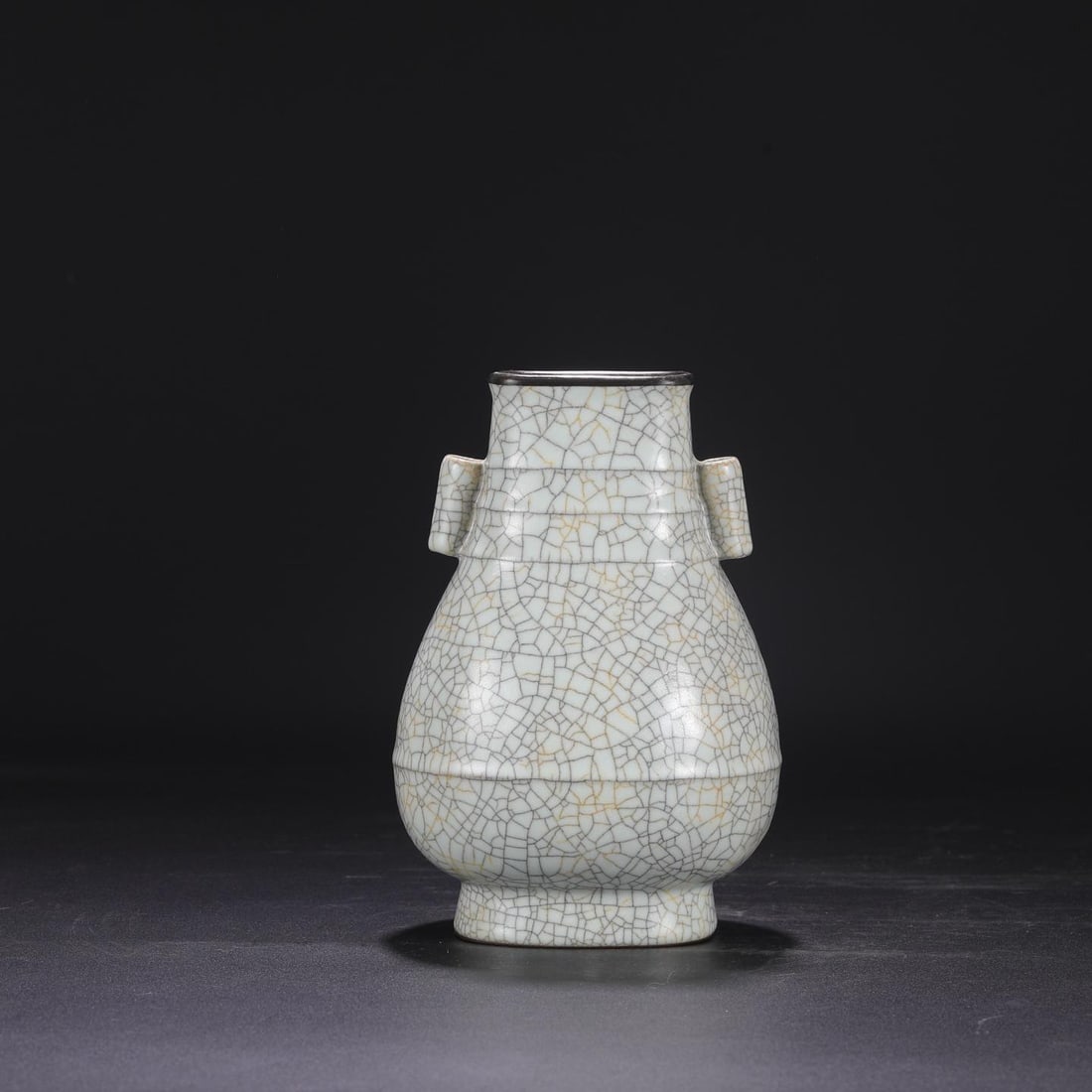 A Ge Ware Celadon Glazed Large Handled Vase - 7