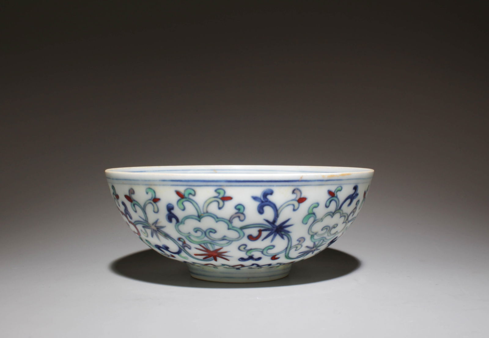 A Doucai Bowl: A Doucai Bowl. Dimensions: 4.75" x 2".