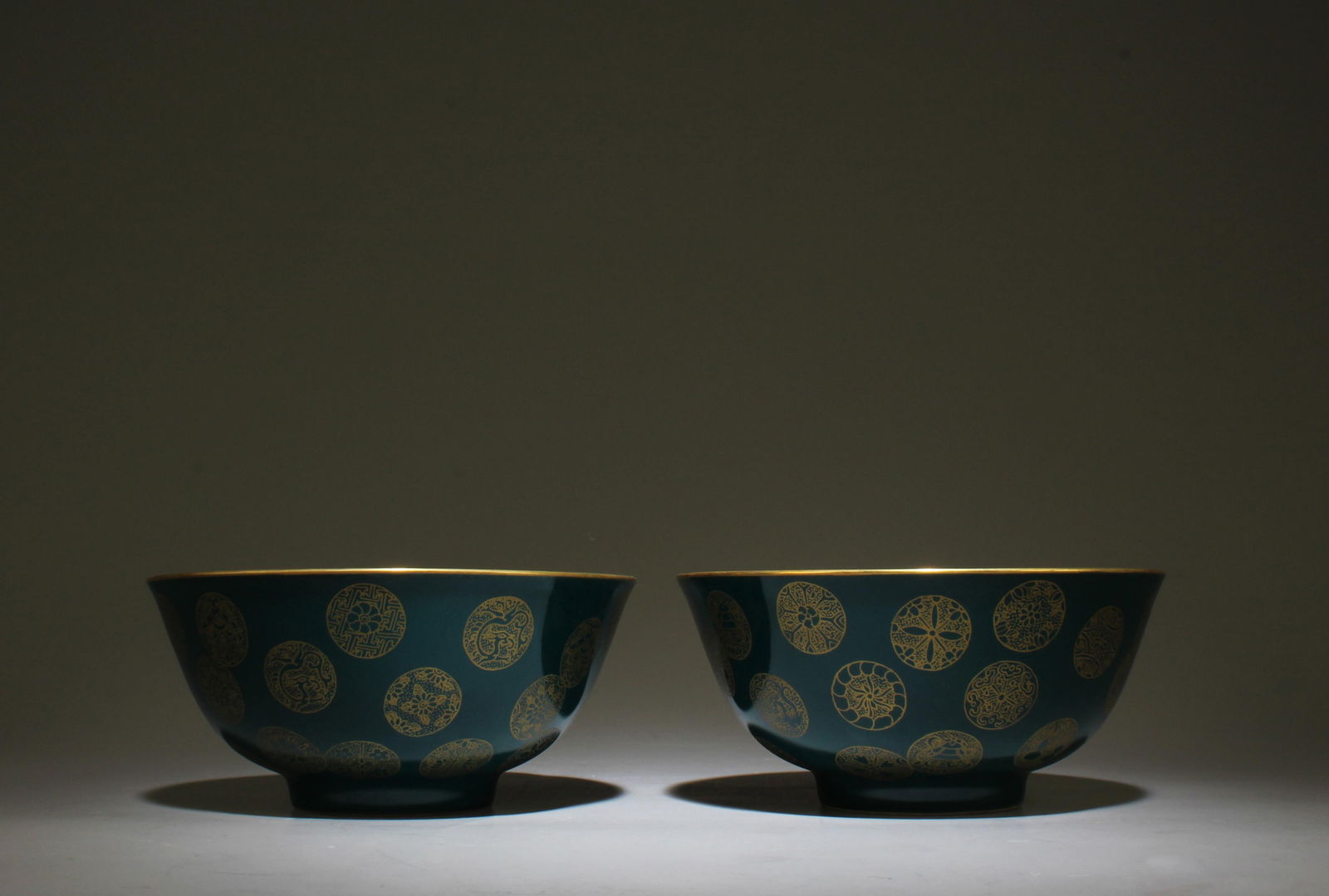 A Pair of Chinese Bowls: A Pair of Chinese Bowls. Diameter: 6.5". Height: 3".