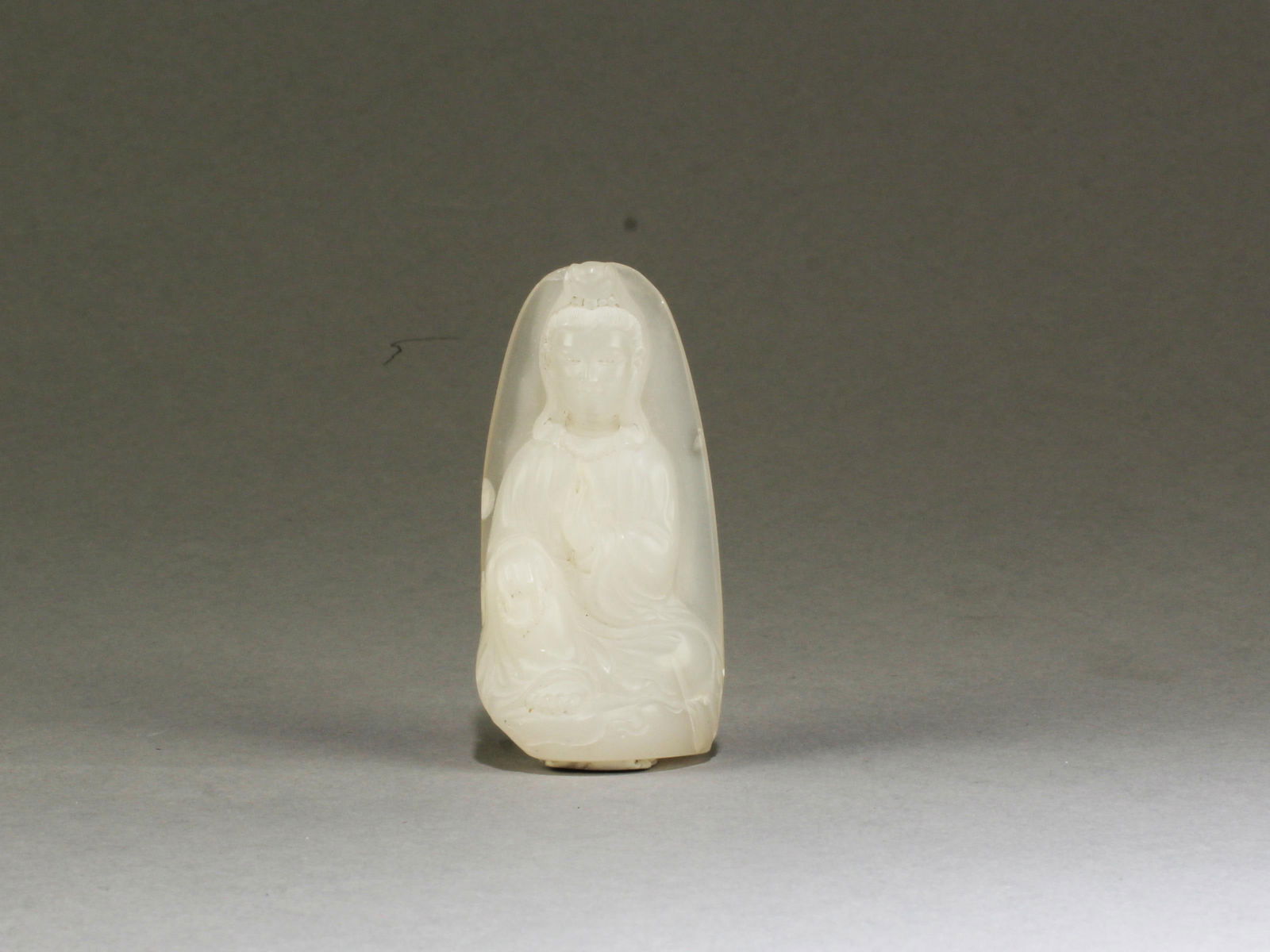 Chinese Soapstone Carved Guanyin Ornament: Chinese Soapstone Carved Guanyin Ornament. Height: 2.5"