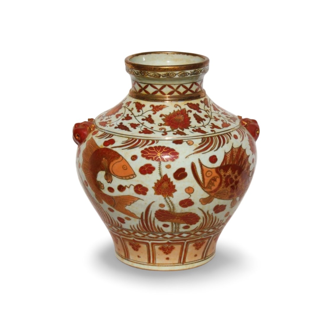 A Porcelain Jar: A Porcelain Jar. Dimension: 6.25" x 16.25".