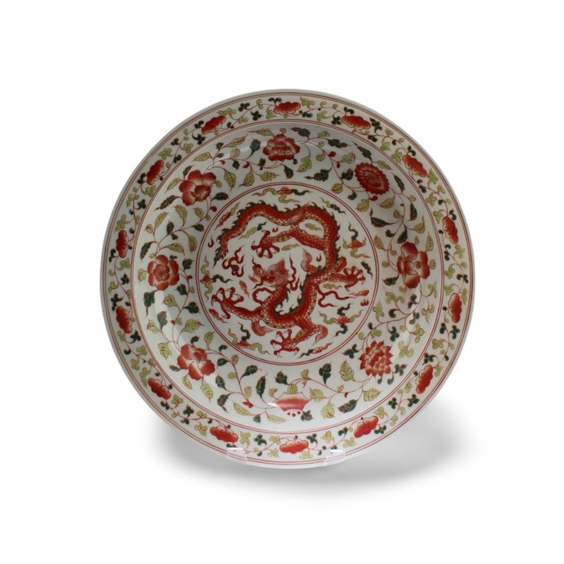 Chinese Porcelain Charger: Chinese Porcelain Charger. 'XuanDe' mark at base. Diameter: 18"