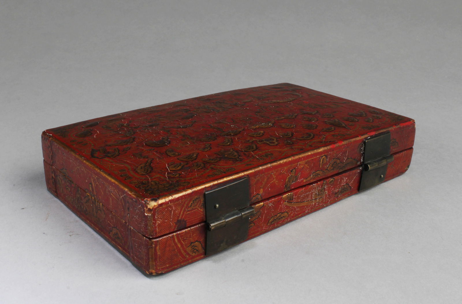 Antique Chinese Leather Rectangular Shaped Box - 4