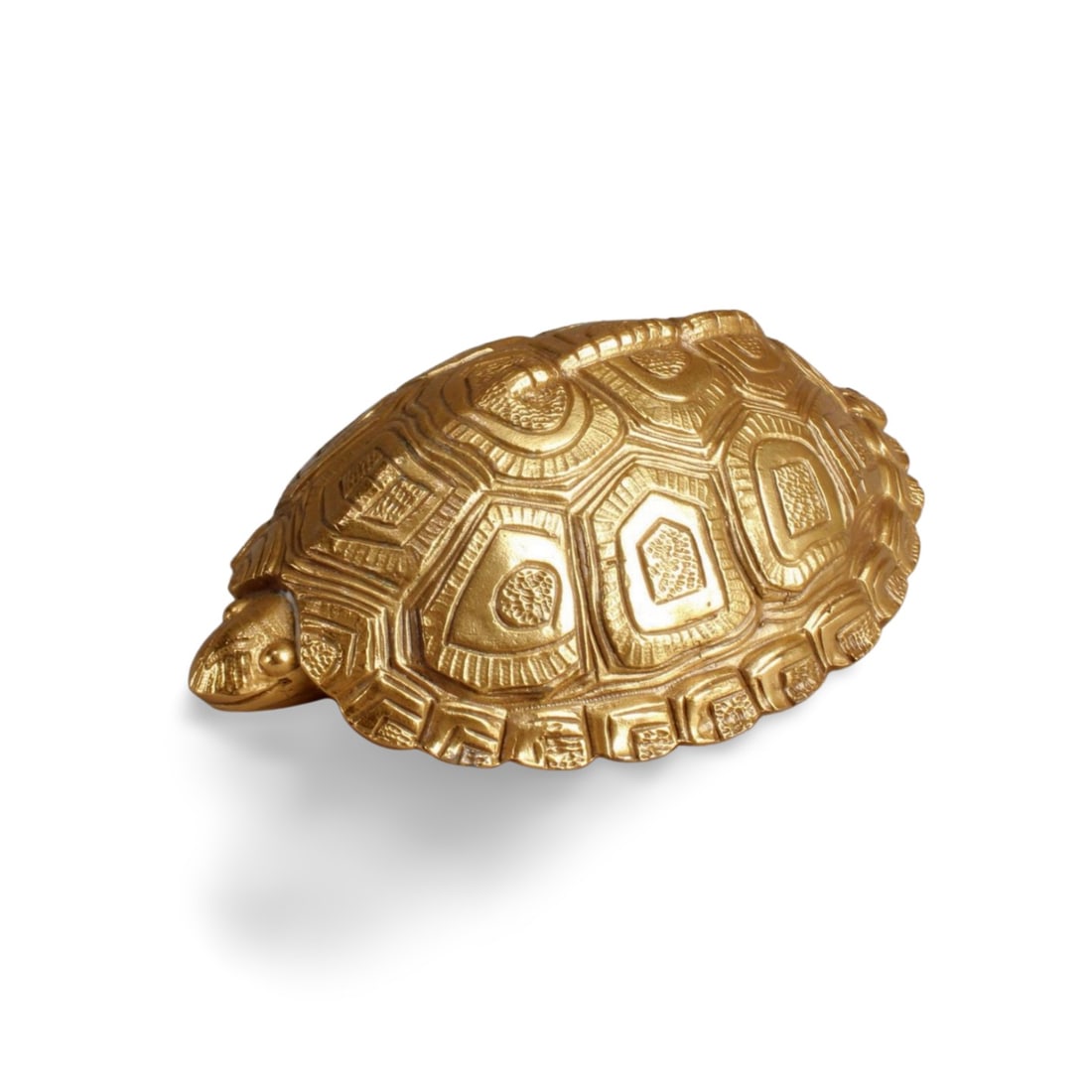 A Gilt Bronze Turtle Ornament: A Gilt Bronze Turtle Ornament. Length: 4"