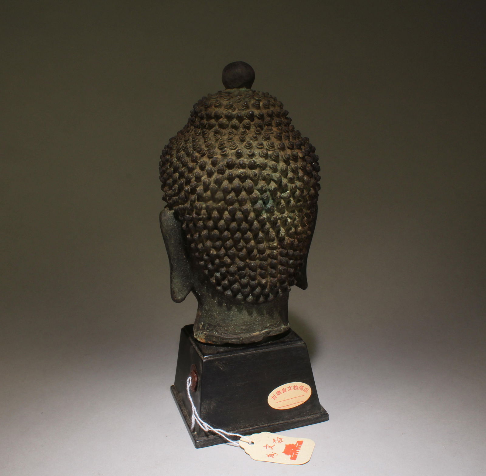 A Bronze Buddha Head - 4