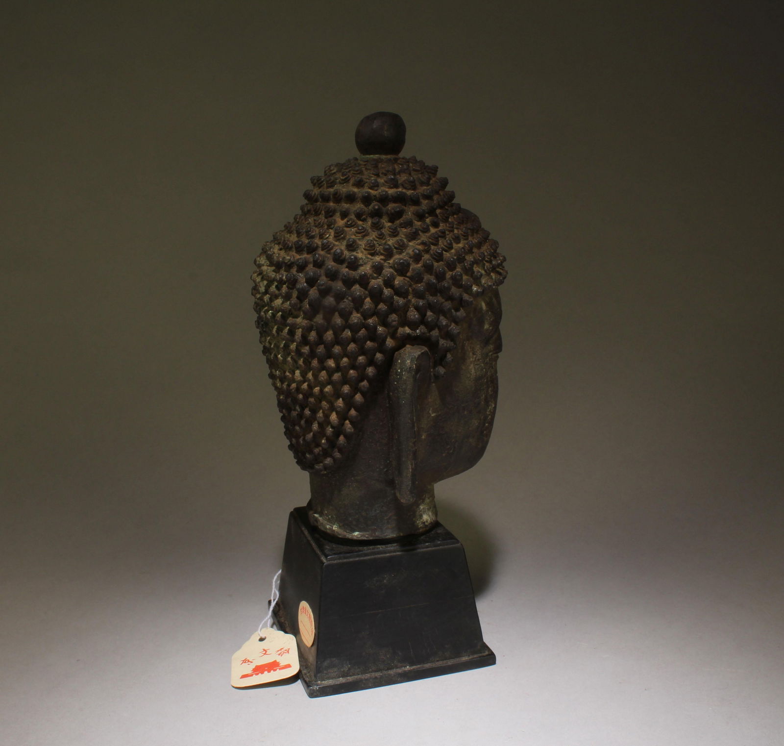 A Bronze Buddha Head - 5